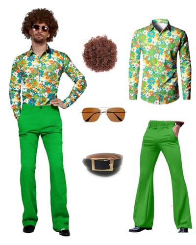 hippie costume men (Grün, XL) von minkasic