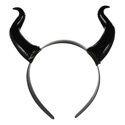 Minkissy Schwarz Horn Stirnband Harz Kunststoff Cosplay Ochse Stier Tier Dekorative Haarbügel für Halloween Party Dress Up Festival Foto Requisiten Kopfstück Maskerade Minkissy Schwarz Horn Stirnband Harz Kunststoff Cosplay Ochse Stier Tier Dekorative Haarbügel für Halloween Party Dress Up Festival Foto Requisiten Kopfstück Maskerade von minkissy
