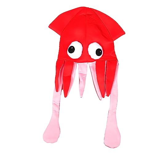 Oktopus-kostüm Cosplay Tintenfischhut Cartoon-partyhüte -requisite Halloween-cosplay-zubehör Rollenspielhut Kawaii-hut Lustige Hutstütze Kreativer Hut Samt Kleidung Bilden von minkissy