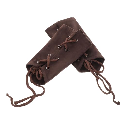 minkissy 1 Paar Armschienen armlehnen armschützer Oktoberfest Kleidung Bayerisches Zubehör Halloween-Attacken -Stiefelüberzüge braune Piratenstiefel Armwächter Polyester Brown von minkissy