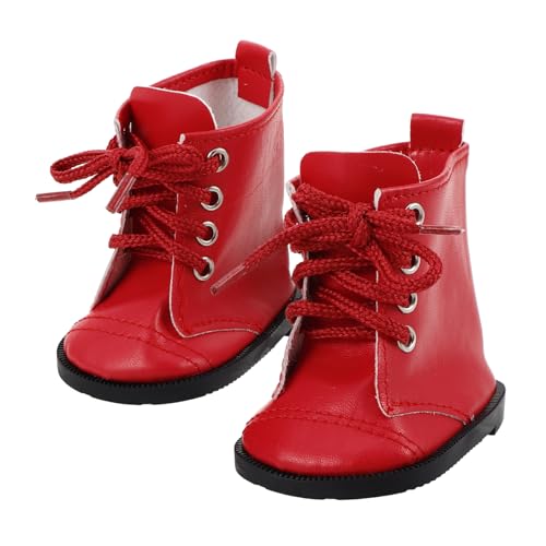 minkissy 1 Paar Puppenstiefel aus PU Leder Stylische Schuhmode für Mädchenpuppen Accessoires für Verkleiden Vielseitige Verwendung für Verschiedene Puppenoutfits von minkissy