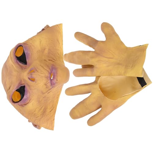 minkissy 1 Satz Alien-horror-geister- -kapuze Maskenkostüme Halloween-alien Gruselmasken Für Erwachsene Realistisch Maske Reinigen Alien-kostüm Beängstigende Maske Emulsion von minkissy