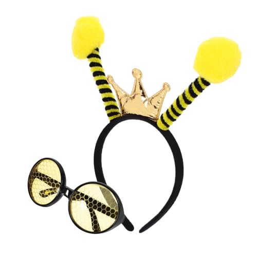 minkissy 1 Satz Bienen Kostümset mit Haarreif und Sonnenbrille Lustige Partyaccessoires für Halloween Kostümpartys und Mottopartys für Erwachsene minkissy 1 Satz Bienen Kostümset mit Haarreif und Sonnenbrille Lustige Partyaccessoires für Halloween Kostümpartys und Mottopartys für Erwachsene von minkissy