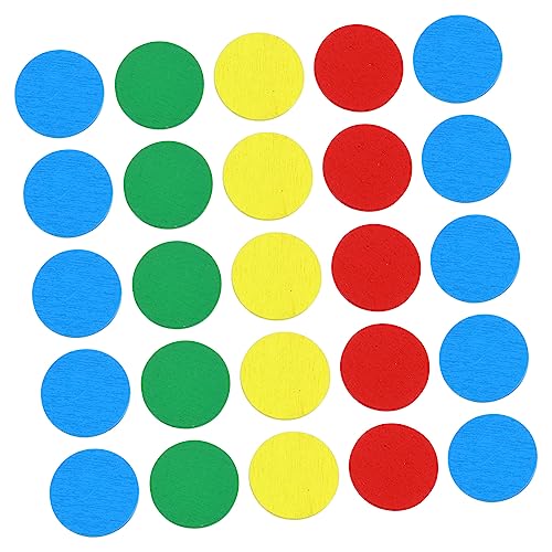 minkissy 1 Satz Buntes Holzspielzeug Teile Spielchips aus Holz für Kreative Spiele Belohnungen und DIY Projekte für Party minkissy 1 Satz Buntes Holzspielzeug Teile Spielchips aus Holz für Kreative Spiele Belohnungen und DIY Projekte für Party von minkissy