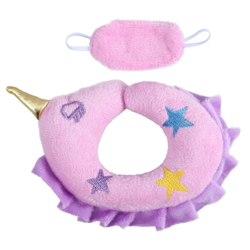 minkissy 1 Satz Doll Dressing Set Miniatur Nackenstütze und Augenmaske für Puppe Dekoratives Zubehör für Puppen Langlebig und Leicht von minkissy