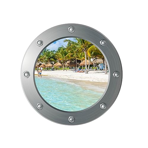 minkissy 1 Satz Fenster Wandsticker mit Meeresblick für Kinderzimmer Dekorative Aufkleber für Junge Mädchen und Kleinkinder Strand Ornamente für Kindgerechte Raumgestaltung von minkissy