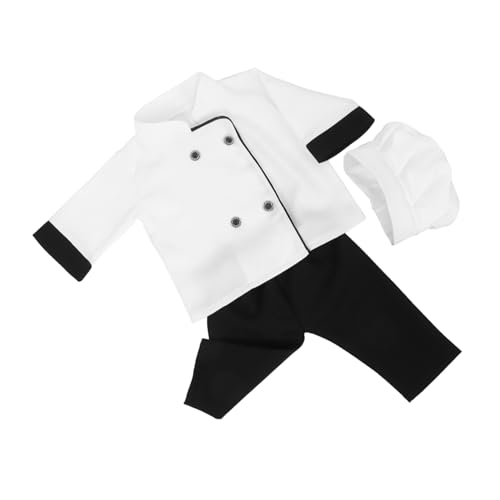 minkissy 1 Satz Foto Outfit für Junge Mädchen Koch Kostüm mit Hose und Hut für Familien und Studioaufnahmen von minkissy