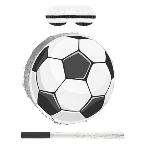 minkissy 1 Satz Fußball Pinata mit Aufhängeschlaufe und Schläger Für Kindergeburtstagsfeiern und Sportmottopartys Augenbinde und Konfetti minkissy 1 Satz Fußball Pinata mit Aufhängeschlaufe und Schläger Für Kindergeburtstagsfeiern und Sportmottopartys Augenbinde und Konfetti von minkissy