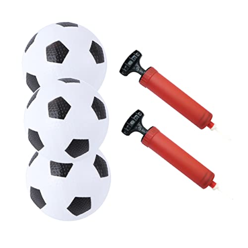 minkissy 1 Satz Fußballspielzeug für Weiße Bälle Durchmesser und Rote Pumpen Tragbares Outdoor für Lustige Sportaktivitäten von minkissy
