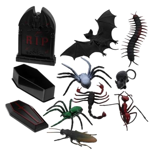 minkissy 1 Satz Halloween Miniaturen Teiliges Grabstein Tier Mini Halloween Deko für Puppenhäuser und Partys Gruselige Tischdekoration Feste von minkissy