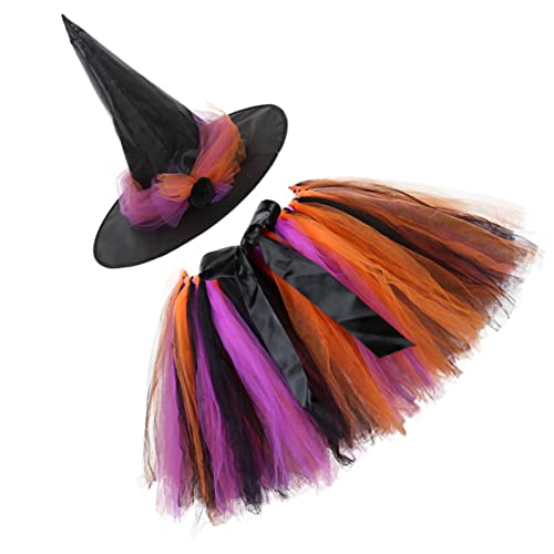 minkissy 1 Satz Hexenkostüm für Mädchen Halloween Hexenhut Tutu Kleid für Festliches Kostüm für Karneval Geeignet für Mädels von Leichtes und Bequemes Material für Unvergessliche Partys minkissy 1 Satz Hexenkostüm für Mädchen Halloween Hexenhut Tutu Kleid für Festliches Kostüm für Karneval Geeignet für Mädels von Leichtes und Bequemes Material für Unvergessliche Partys von minkissy