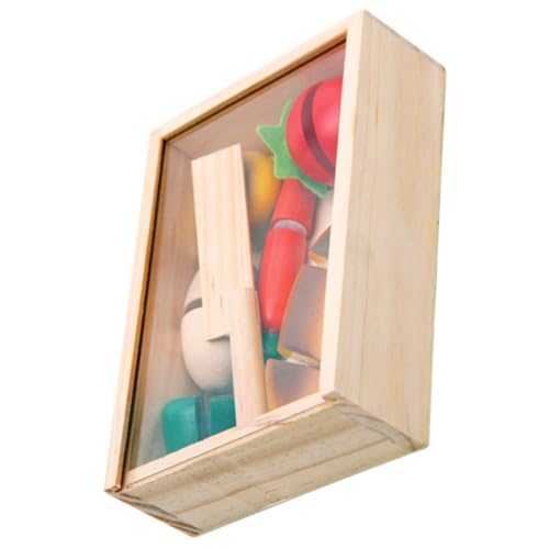 minkissy 1 Satz Holz Früchte Schneide für Teiliges Küchenzubehör für Kleinkinder Lernspielzeug Kognitiven Fähigkeiten und Farberkennung Sicher und Leicht für Rollenspiele von minkissy