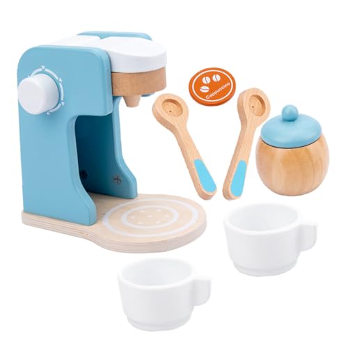 minkissy 1 Satz Holz Kaffeemaschine Spielzeugset für Blauer Spielküchenaccessoire für Kreatives Rollenspiel Fördert Soziale und Motorische Fähigkeiten für minkissy 1 Satz Holz Kaffeemaschine Spielzeugset für Blauer Spielküchenaccessoire für Kreatives Rollenspiel Fördert Soziale und Motorische Fähigkeiten für von minkissy