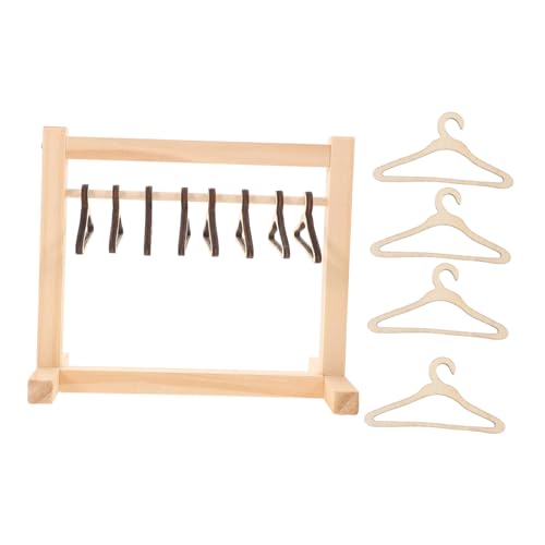 minkissy 1 Satz Holz Kleiderschrank mit Hängern zum Organisieren und Präsentieren von Puppenbekleidung minkissy 1 Satz Holz Kleiderschrank mit Hängern zum Organisieren und Präsentieren von Puppenbekleidung von minkissy