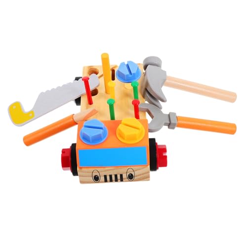 minkissy 1 Satz Holz Schraubenzieher Auto für DIY Werkzeugkoffer mit Schrauben Fördert Kreativität und Problemlösungsfähigkeiten für Geburtstagsgeschenke von minkissy