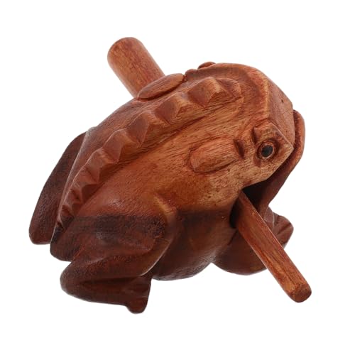 minkissy 1 Satz Holzfrosch Musikinstrument Kleine Froschfigur mit Schaber für Erwachsene für Musikalische Aktivitäten Robustes Holzdesign Fördert Musikalische Fähigkeiten minkissy 1 Satz Holzfrosch Musikinstrument Kleine Froschfigur mit Schaber für Erwachsene für Musikalische Aktivitäten Robustes Holzdesign Fördert Musikalische Fähigkeiten von minkissy