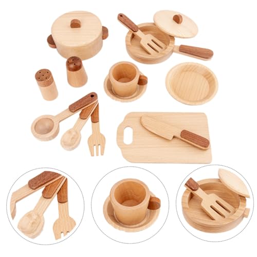 minkissy 1 Satz Holzspielzeug Küchenset für Simulation Küchenutensilien Rollenspiele für Mädchen Langlebig Sicher für Spielküche für Geburtstagsfeiern und Alltägliche Aktivitäten minkissy 1 Satz Holzspielzeug Küchenset für Simulation Küchenutensilien Rollenspiele für Mädchen Langlebig Sicher für Spielküche für Geburtstagsfeiern und Alltägliche Aktivitäten von minkissy