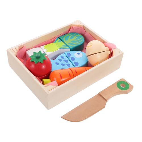 minkissy 1 Satz Holzspielzeug Set für Bunte Obst und Gemüse Schneideküche für Kreatives Rollenspiel für Lernspielzeug und Sensorisches Fördert Feinmotorik und Fantasie minkissy 1 Satz Holzspielzeug Set für Bunte Obst und Gemüse Schneideküche für Kreatives Rollenspiel für Lernspielzeug und Sensorisches Fördert Feinmotorik und Fantasie von minkissy