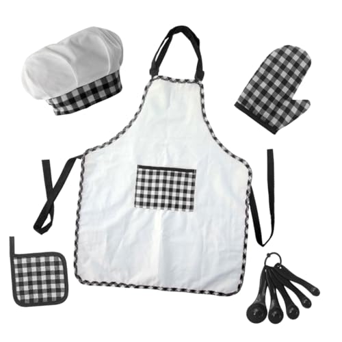 minkissy 1 Satz Kochschürze Set für Jungen und Mädchen Teiliges Küchenset mit Schürze und Baking Tools für Rollenspiele Backen und Kreative Aktivitäten von minkissy
