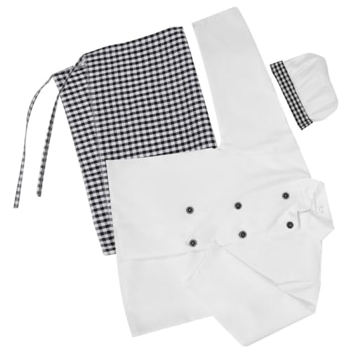 minkissy 1 Satz Kochuniform für Kochen Kinderschürze kostüm jungen kostüm Küchenbackhut Backschürze für die Küche Chef -Outfit für Polyester von minkissy