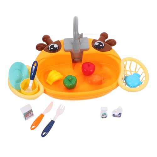 minkissy 1 Satz Küchenspielzeug für Waschbecken mit Fließendem Wasser Interaktives Rollenspielspielzeug für Kleinkinder Fördert Kognitive Fähigkeiten und Soziale Interaktion Robustes von minkissy