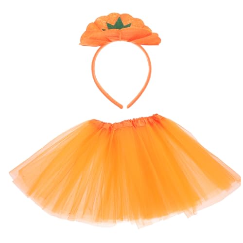 minkissy 1 Satz Kürbis Stirnband Halloween Stirnband Kürbis Kürbis-Halloween-Kostüm für Tutu-Rock für Mädchen Halloween flauschiger Tutu-Rock Vlies Orange minkissy 1 Satz Kürbis Stirnband Halloween Stirnband Kürbis Kürbis-Halloween-Kostüm für Tutu-Rock für Mädchen Halloween flauschiger Tutu-Rock Vlies Orange von minkissy