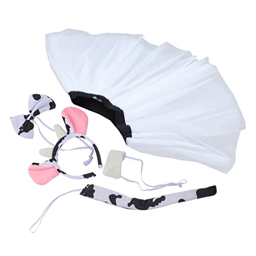 minkissy 1 Satz Kuh Kostüm für Teiliges Tier Cosplay Outfit mit Stirnband Rock Halloween Karneval Geburtstagsfeiern Themenpartys minkissy 1 Satz Kuh Kostüm für Teiliges Tier Cosplay Outfit mit Stirnband Rock Halloween Karneval Geburtstagsfeiern Themenpartys von minkissy