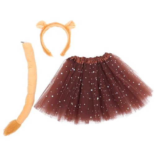minkissy 1 Satz Mädchen Kostümprops Ohren Cosplay Löwenkostüm Cosplay Tierohr Stirnband Löwenstirnband und - tiere Löwenohr-Stirnband mit Tierkostüm Plastik von minkissy