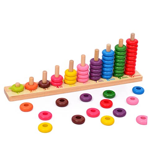 minkissy 1 Satz Mathematisches Holzspielzeug für Große Zählblöcke für Frühe Bildung Pädagogisches Mathematikfähigkeiten für Eltern Junge Mädchen Interaktion und Spiel von minkissy