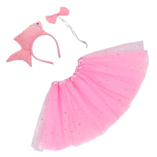 minkissy 1satz Kinderkostüm Set Mit Plüsch- Tier- Stirnband Fliege Und Tutu Für Halloween-partys Und Rollenspiele Komfortable Und Langlebige Materialien von minkissy