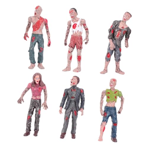 minkissy 1 Satz Mini Zombie Puppen Bewegliche Gruselige Figuren für Halloween Dekoration und Partyspielzeug Realistische Terror Puppen aus Kunststoff von Simulation Corps Dolls von minkissy