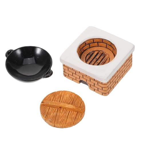 minkissy 1 Satz Miniatur Küchen Set für Puppenhaus Teiliges Modell mit Realistischem Herd für Kreatives Spiel und Geschichtenerzählen für Fantasievolles minkissy 1 Satz Miniatur Küchen Set für Puppenhaus Teiliges Modell mit Realistischem Herd für Kreatives Spiel und Geschichtenerzählen für Fantasievolles von minkissy