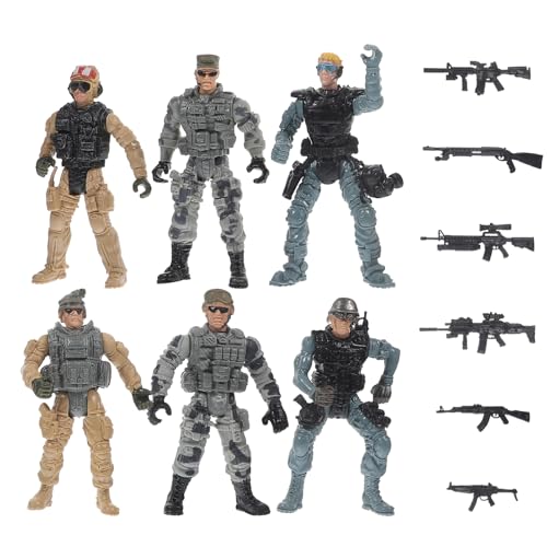 minkissy 1 Satz Miniatur Soldaten Figuren Terror Polizei Modelle für Sandtisch Dekoration Realistische Miniatur Figuren für Sammler Sicher und Detailgetreu von minkissy