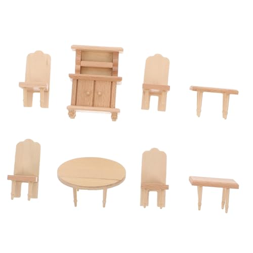 minkissy 1 Satz Miniaturmöbel Set für Puppenhaus Teiliges Tisch und Stuhlset für Schrank für Teepartys und Fantasievolles Hochwertiges Puppenhaus Zubehör minkissy 1 Satz Miniaturmöbel Set für Puppenhaus Teiliges Tisch und Stuhlset für Schrank für Teepartys und Fantasievolles Hochwertiges Puppenhaus Zubehör von minkissy