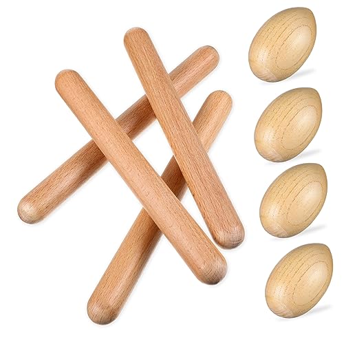 minkissy 1 Satz Musikalisches Holzspielzeug Set für Egg Shaker und Rhythmusstäbe Sicheres und Lehrreiches Percussion Instrument für Kleinkinder Fördert Feinmotorik und Musikalität minkissy 1 Satz Musikalisches Holzspielzeug Set für Egg Shaker und Rhythmusstäbe Sicheres und Lehrreiches Percussion Instrument für Kleinkinder Fördert Feinmotorik und Musikalität von minkissy