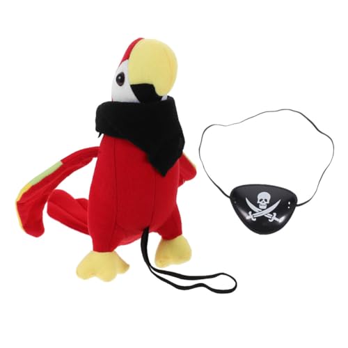 minkissy 1 Satz Piraten Papagei Plüschtier Teiliges Kostümzubehör mit Augenmaske und Schwarzem Tuch für Halloween und Piratenpartys für Rollenspiele und Cosplay minkissy 1 Satz Piraten Papagei Plüschtier Teiliges Kostümzubehör mit Augenmaske und Schwarzem Tuch für Halloween und Piratenpartys für Rollenspiele und Cosplay von minkissy