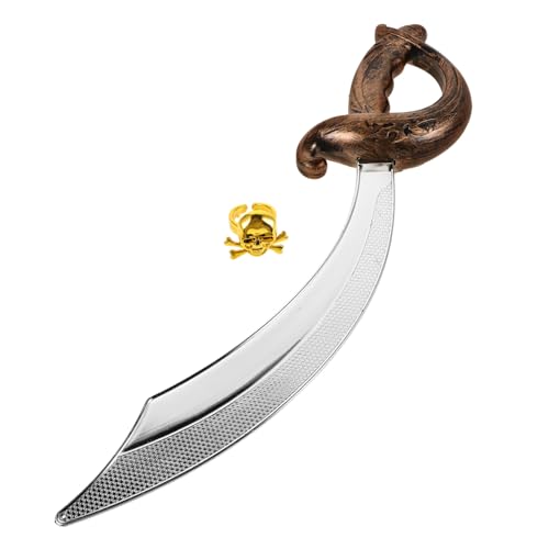minkissy 1 Satz Piraten-spielset Halloween - Stämme Spielzeugschwert Fechtschwert-Requisite Piratenschwertgürtel Piraten-Accessoires Für Damen Schwerter Plastik Dark Brown von minkissy