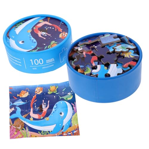 minkissy 1 Satz Puzzle aus Papier Teile Unterwasserwelt Puzzle für Jahre Alte Kleinkinder Fördert Kognitive Fähigkeiten und Logisches Geduldsspiel für Eltern Junge Mädchen Interaktion von minkissy