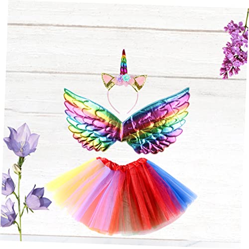minkissy 1 Satz Regenbogen-flügel-set Kostümset Für Mädchen, Das Kleid Durchführt Cosplay-kleid Für Festival-cosplay-kostüme Kurzes Kleid Aus minkissy 1 Satz Regenbogen-flügel-set Kostümset Für Mädchen, Das Kleid Durchführt Cosplay-kleid Für Festival-cosplay-kostüme Kurzes Kleid Aus von minkissy
