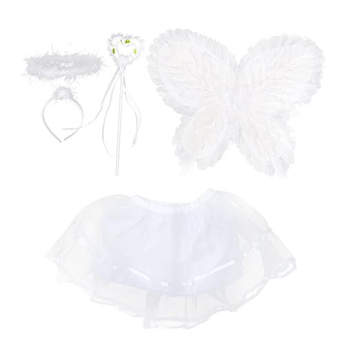 minkissy 1 Satz Schmetterlingsflügel Stirnband Cosplay -kostüm Feenkostüme Feenkleid Kleiderset Für Mädchen Feenflügel Cosplay Performance-kleid Mädchen Kleiden Sich Feenrock Weiß Polyester minkissy 1 Satz Schmetterlingsflügel Stirnband Cosplay -kostüm Feenkostüme Feenkleid Kleiderset Für Mädchen Feenflügel Cosplay Performance-kleid Mädchen Kleiden Sich Feenrock Weiß Polyester von minkissy