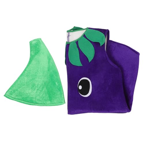 minkissy 1 Satz Schwamm-Auberginen-Kostüm Halloween-Aubergine-Cosplay-Kostüm Auberginenkostüm für kostüm Aubergine Kostüm Requisite Halloween -Kostüm Vinylon von minkissy
