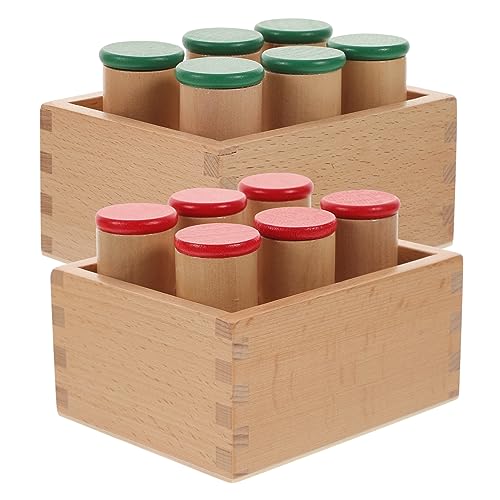 minkissy 1 Satz Sensorische Klangzylinder Montessori Lernspielzeug für Pädagogisches Interaktives zur des Logischen Denkens Auditiven Fähigkeiten von minkissy