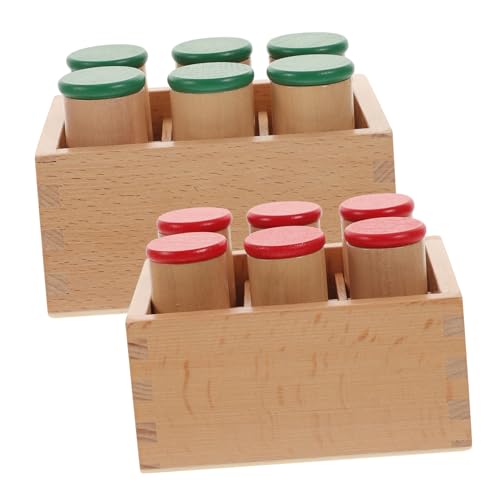 minkissy 1 Satz Sensorisches Audiospielzeug Klangzylinder für Montessori Lernspielzeug Logischem und Musikalischem Interesse von minkissy
