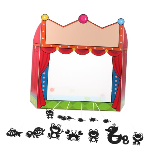 minkissy Traditionelles Schattenpuppenspielzeug Satz für Kinder Pädagogisches Schattentheater mit Papierpuppen und Tanz Schattenpuppenrequisiten für Geschichtenerzählen im Klassenzimmer von minkissy