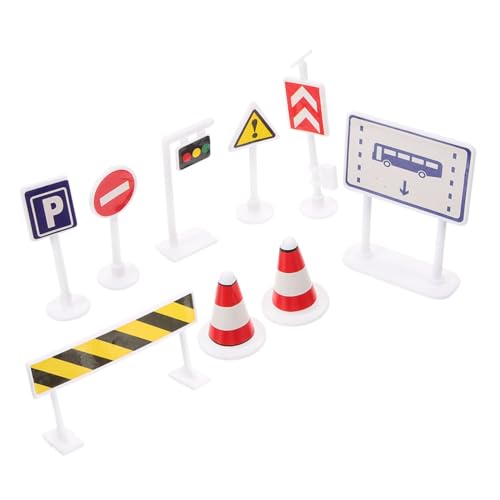 minkissy 1 Satz Spielset mit Verkehrsschildern für Miniatur Straßenverkehrszeichen und Ampeln für Sicheren Straßenverkehr und Kreative Rollenspiele für Unterricht und Outdoor Aktivitäten minkissy 1 Satz Spielset mit Verkehrsschildern für Miniatur Straßenverkehrszeichen und Ampeln für Sicheren Straßenverkehr und Kreative Rollenspiele für Unterricht und Outdoor Aktivitäten von minkissy