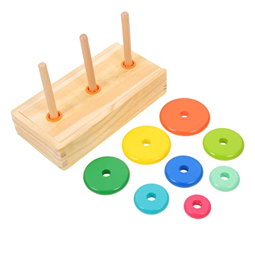 minkissy 1 Satz Stapelspielzeug aus Holz für Kleinkinder mit Bunten Ringen Interaktives Lernspielzeug Kreativität und Feinmotorik für Partys und minkissy 1 Satz Stapelspielzeug aus Holz für Kleinkinder mit Bunten Ringen Interaktives Lernspielzeug Kreativität und Feinmotorik für Partys und von minkissy