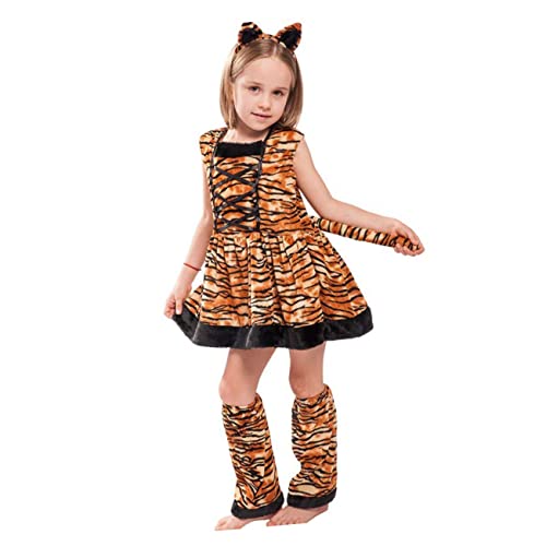 minkissy 1 Satz Tiger Girl Kostüm Tiger-cosplay-kostüm Cosplay-zubehör Performance-kleidung Kostüm Für Rollenspiele Mädchenkostüm Kinderkostüm Brown minkissy 1 Satz Tiger Girl Kostüm Tiger-cosplay-kostüm Cosplay-zubehör Performance-kleidung Kostüm Für Rollenspiele Mädchenkostüm Kinderkostüm Brown von minkissy