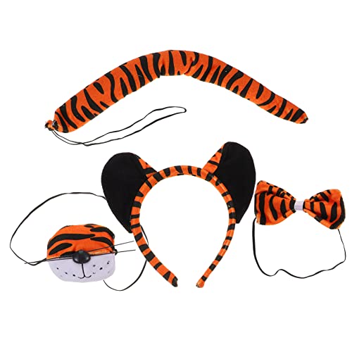 minkissy 1 Satz Tiger Kostüm Set für Teiliges Rollenspielset mit Tigerohren Nase und Fliege für Kostümpartys Halloween Geburtstagsfeiern und Cosplay Events minkissy 1 Satz Tiger Kostüm Set für Teiliges Rollenspielset mit Tigerohren Nase und Fliege für Kostümpartys Halloween Geburtstagsfeiern und Cosplay Events von minkissy