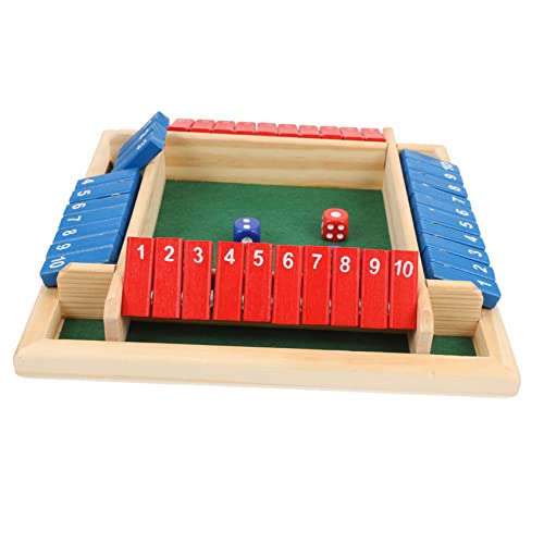 minkissy 1 Satz Tragbares Brettspielset aus Holz für Partys Interaktives Lernspielzeug mit Würfeln und Zahlen für Erwachsene und Spielzubehör für Gesellige Runden von minkissy