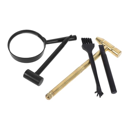 minkissy 1 Set Archäologie-Werkzeuge Für Kinder: Hammer, Meißel, Bürste Und Lupe, Werkzeuge Zur Edelsteinausgrabung Für Stammforschungs-Kits Und Rollenspiele minkissy 1 Set Archäologie-Werkzeuge Für Kinder: Hammer, Meißel, Bürste Und Lupe, Werkzeuge Zur Edelsteinausgrabung Für Stammforschungs-Kits Und Rollenspiele von minkissy